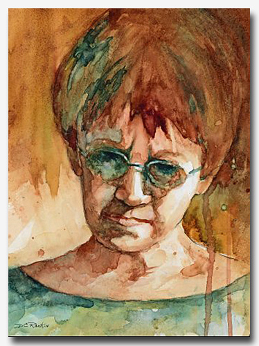 Watercolor painting of woman by Debbie Cason Rankin