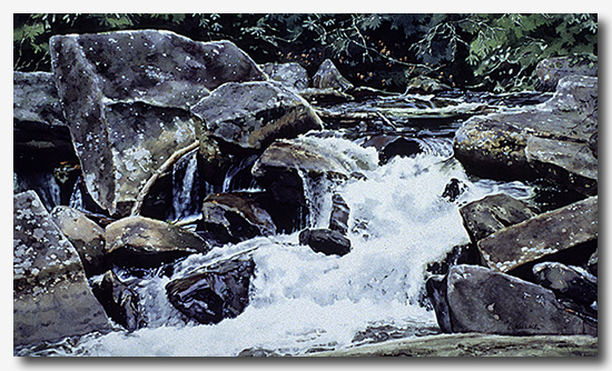 Lewis Wallace watercolor paintings of river 