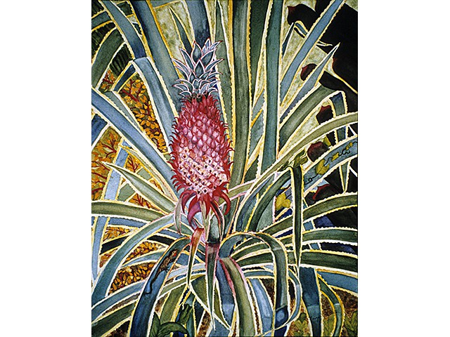 Margaret Pelton-  Pineapple with Lizard 
