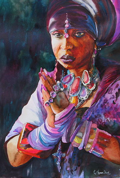 Watercolor painting by Pegi Barnes-Sharp